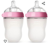 Comotomo Baby Bottle Pink 8oz - 2 Pack