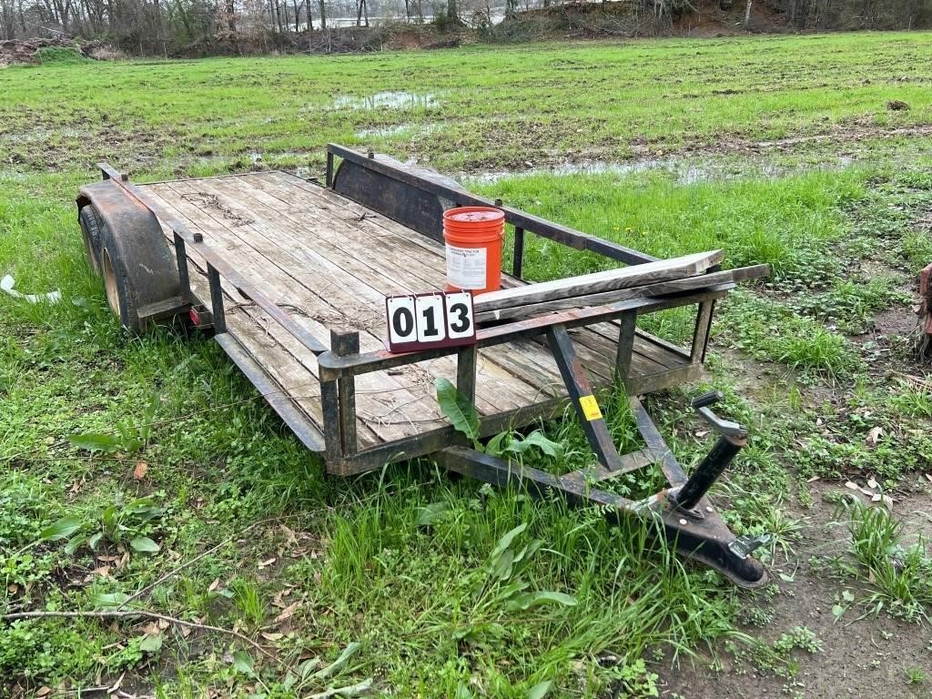 Ford bed liner and 16' x 5' flatbed ATV trailer