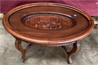 Ornate Vintage Mahogany Hand Carved Table
