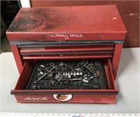 Metal Toolbox with Sockets