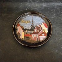 Riga Handpainted Souvenir Redware Plate