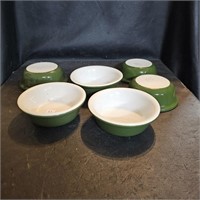 6 Hall China Dessert Bowls