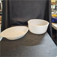 Glasbake Bowl & Divided Casserole Dish