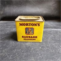 Vtg Morton's Sausage Seasoning Cardboard