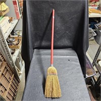 Childs Red Handle Straw Broom