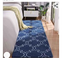 Shag Geometric Modern Runner Rug 2x6