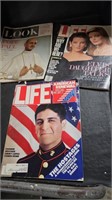 2 Vtg Life Magazines & 1 Look Magazine