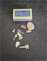 Arrowheads in Vtg Match Box