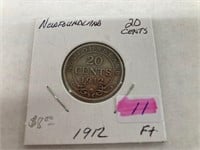 1912 Newfoundland 20 Cent Coin