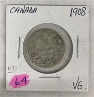 1908 Canada Quarter