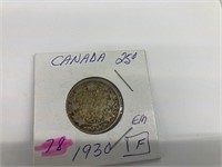 1930 Canada Quarter