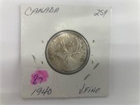 1940 Canada Quarter