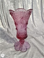 TRANSLUCENT lavender vintage FENTON glass vase