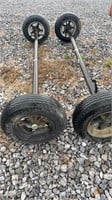 Pair of house, trailer, axles, and tires