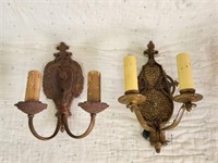 Two Antique Wall Sconce Lamps