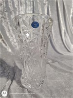 Bohemian Czech 24/ crystal hand cut vase