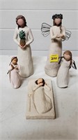Lot of Willow Tree Faceless Angel Figurines