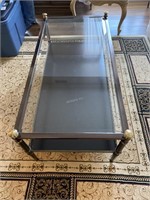 Bombay Co. Glass & brass- look coffee table