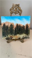 Small Colorado Scene Painting on Canvas Signed