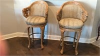 Fabulous Pair of Samuelson Swivel Bar Stools With