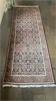 Lovely Wool Runner Rug, Hand Knotted, 28” x  78”.