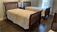 Great Pair of Craftsman Style Twin Beds With