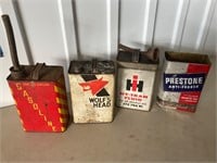 (4) 1 Gallon Vintage Petrol Cans