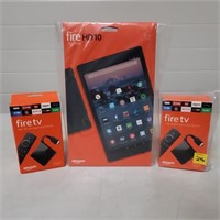 Fire HD 10 Tablet & Amazon Fire TV Lot