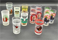 14 KENTUCKY DERBY GLASSES  (MOST 1980's)