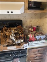 deer statues and large housewares lot