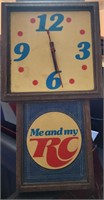 VTG RC Cola Country Store Advertising Clock 24x12