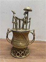 Fancy Double Handled Urn w/Multi-Figural Top