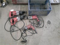 Milwaukee corded tools and crate