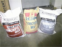 3 bags of concrete mix
