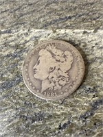 1881 Morgan Silver Dollar