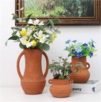 Terracotta Vases Sets, Farmhouse Decor, Ceramic