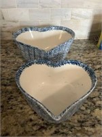 Heart shaped bowls