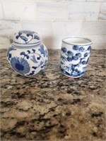 Blue and White glass decorative dishes