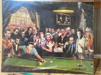 Movie Legends Shooting Pool art work