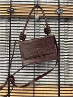 Brown snake skin purse