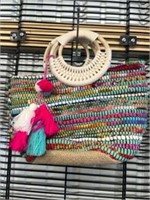 Colorful cloth beach purse