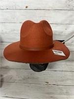 Burnt orange felt hat