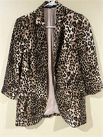 Cheetah print blazer XS