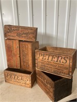 6 Ammo Boxes  Peters and Remington