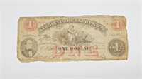 1862 $1 VIRGINIA TREASURY NOTE