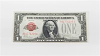1928 $1 RED SEAL FUNNYBACK NOTE - UNCIRCULATED