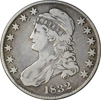 1832 BUST HALF DOLLAR - FINE DETAILS, CLEANED