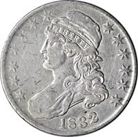 1832 BUST HALF DOLLAR - VF+ DETAILS