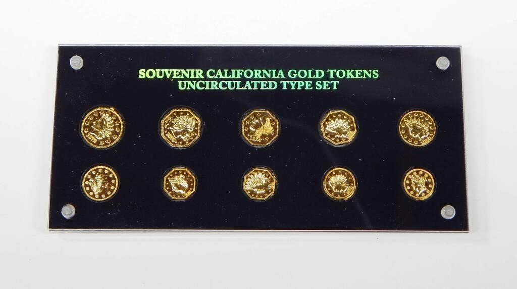 REPLICA SOUVENIR SET of CALIFORNIA GOLD TOKENS