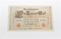 GERMANY - 1910 1,000 MARK HYPERINFLATION NOTE